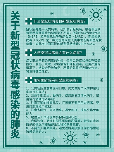 原创简约新型冠状病毒如何预防宣传海报