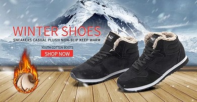 棉鞋子男冬季新款保暖加绒雪地靴男棉靴厚底