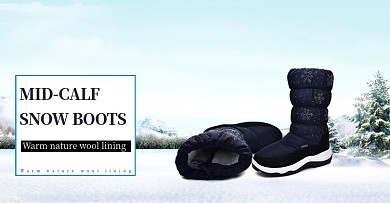 速卖通淘宝雪地靴简约时尚海报banner