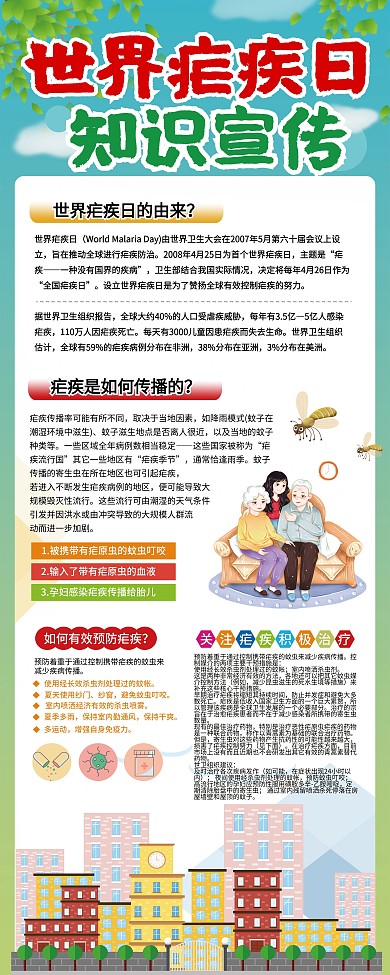 世界防治疟疾日宣传科普展架