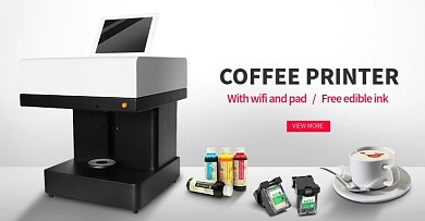 打印机咖啡机全屏海报