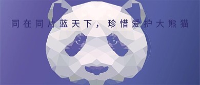 熊猫元素背景广告封面