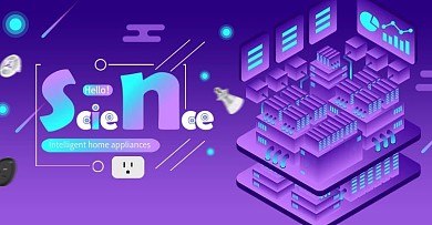 紫色科技智能电器海报