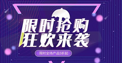 限时抢购时尚banner模板