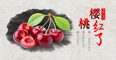 樱桃水果美食海报banner