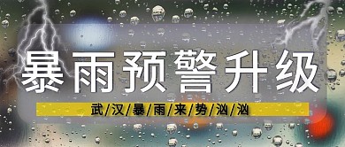 暴雨预警警告公众号封面图