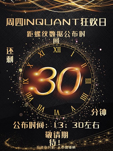 数据公布时间倒计时30分钟海报设计