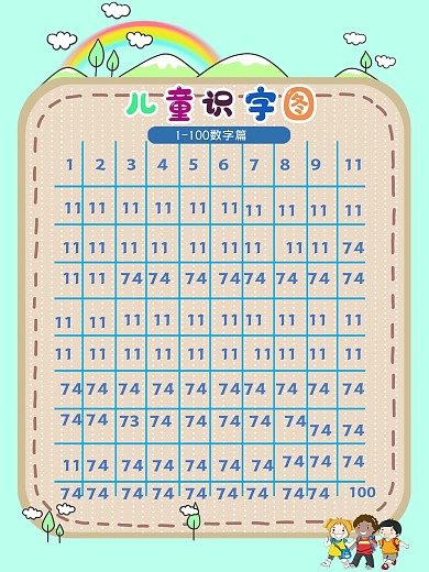 认识数字早教挂图