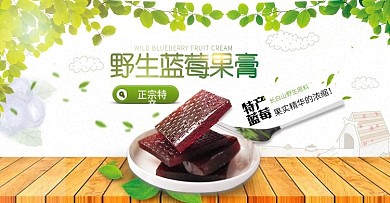 野生蓝莓果膏轮播海报