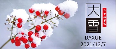 二十四节气大雪气候微信公众号配图次图封面