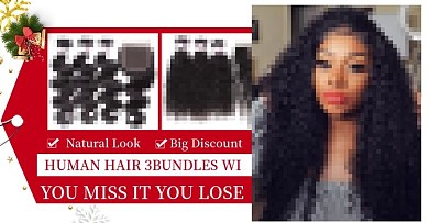 圣诞节女装假发简约海报