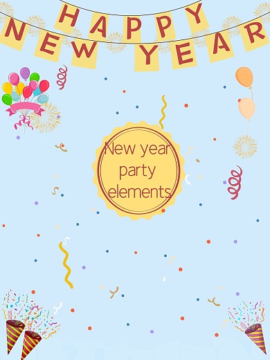 元旦清新海报背景元素背景
