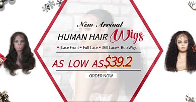 简约圣诞节假发头套海报