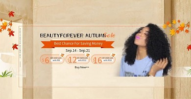 秋天简约秋季女装假发海报