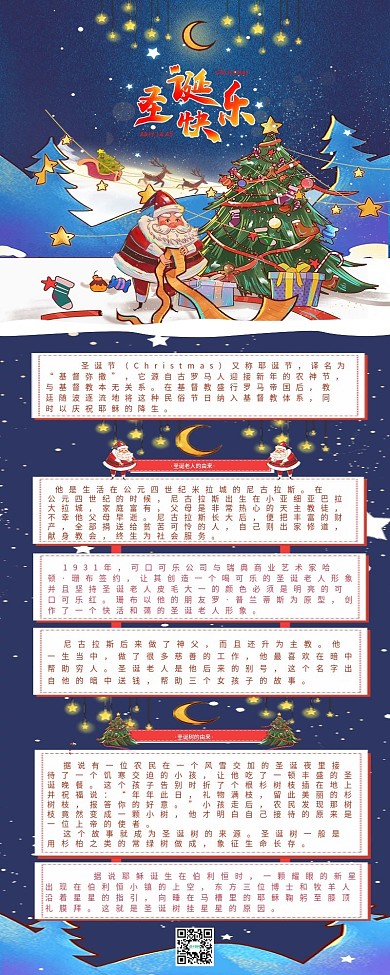 圣诞节科普信息长图