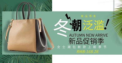 时尚简约女士箱包秋冬新品全屏海报