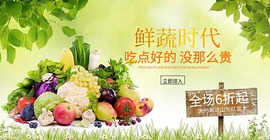 鲜蔬时代网页banner