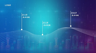 简约创意高端大气公司企业发展历程展板