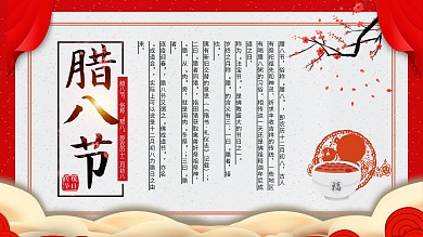 原创腊八节习俗介绍展板