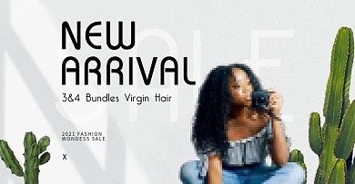 简约女装假发海报