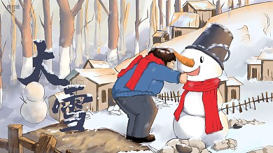 大雪二十四节气展板