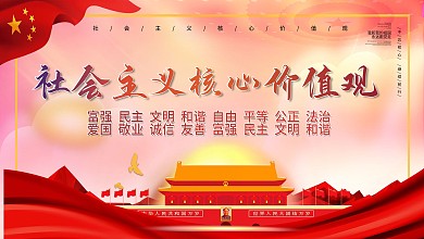 社会主义核心价值观党建宣传展板
