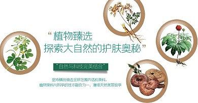 草本植物护肤首屏海报