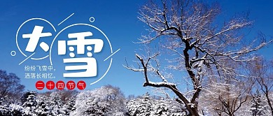 大雪二十四节气微信公众号配图次图封面