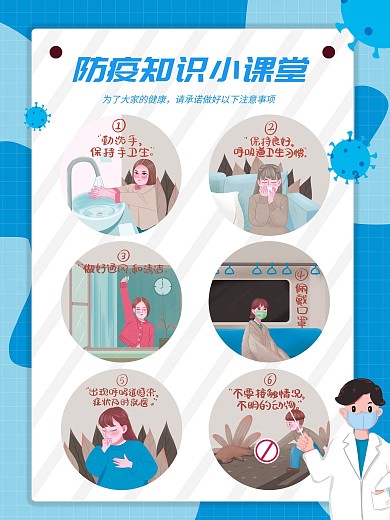 新冠肺炎病毒防护防疫冠状知识海报