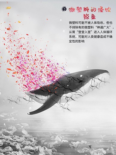 微塑料的侵蚀鲸鱼海报