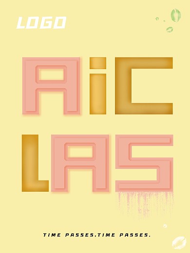 英文字简约主题海报