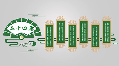 简约新二十四文化墙