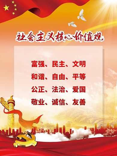 党建展板社会主义核心价值观