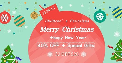 圣诞节童装绿色海报