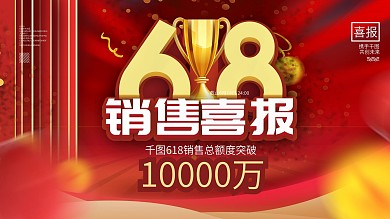 618销售战报喜报展板