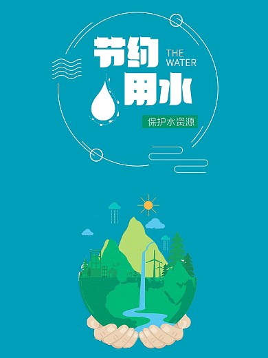 节约用水海报图片