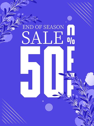 换季折扣促销海报模板矢量