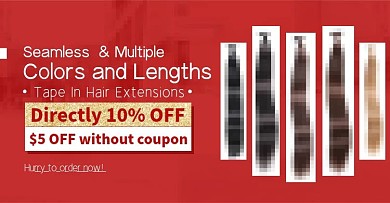 双11红色假发女装海报