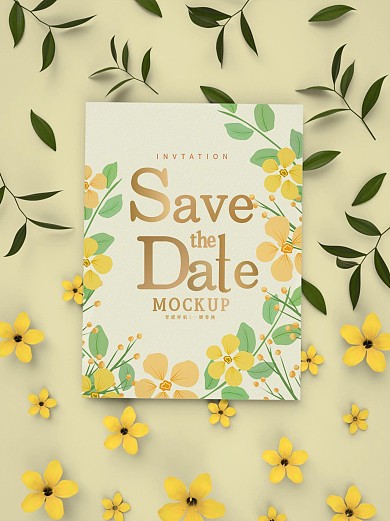 原创3D模型平铺图案背景纸张海报场景样机