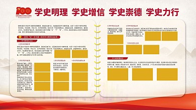100周年党史学习教育展板