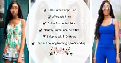 简约女装假发情人节海报