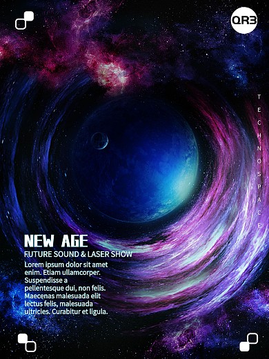 极坐标艺术星空海报