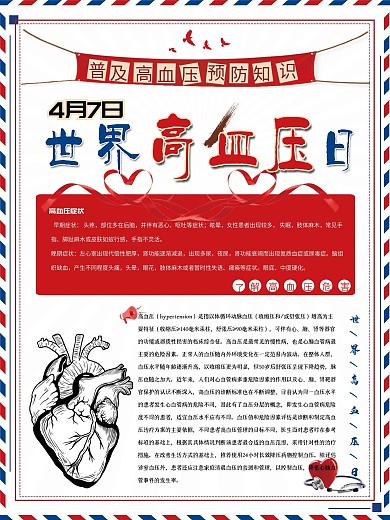 世界高血压日宣传海报