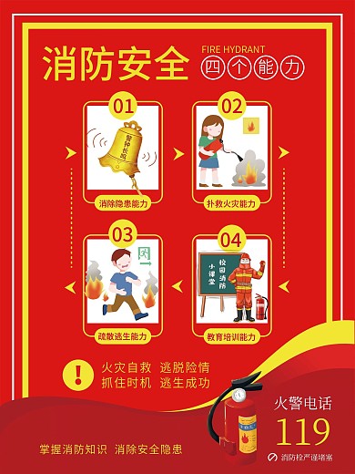 消防安全防火意识宣传海报