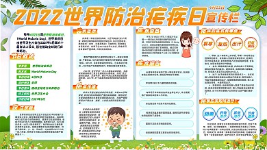 世界疟疾日卫生科普健康宣传展板