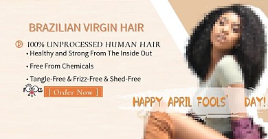 愚人节简约假发女装海报