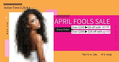 愚人节假发女装海报