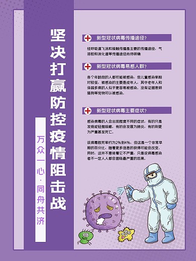 防控指南海报预防疫情公益室外海报