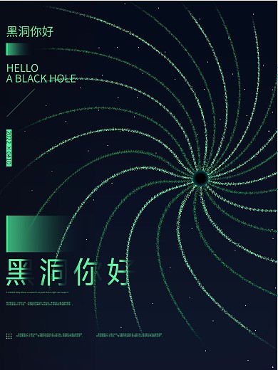黑洞你好科技海报