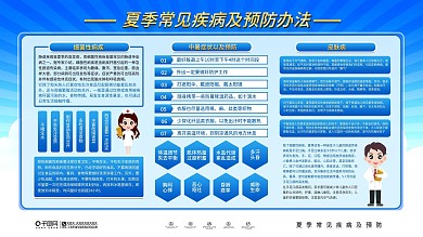 简约风夏季疾病预防科普内容型海报